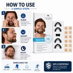 Breathing Nasal Strips Starter Kit – Anti-Snoring & Instant Nasal Congestion Relief for Better Sleep